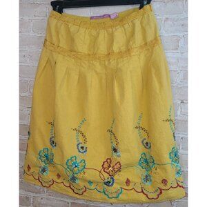 Speed Limit NYC Skirt Embroidered with Sequin Accents Boho Hippie Women's Large